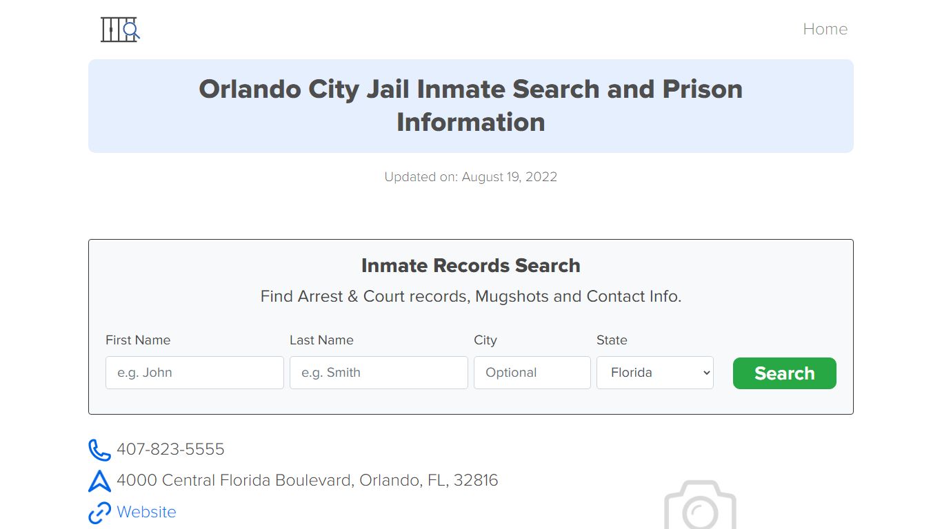Orlando City Jail Inmate Search, Visitation, Phone no. & Mailing ...